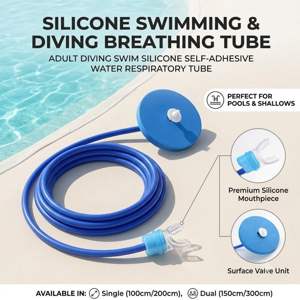 Adult Diving Swim Silicone Wat - Snorkel Dry Top recension och pris