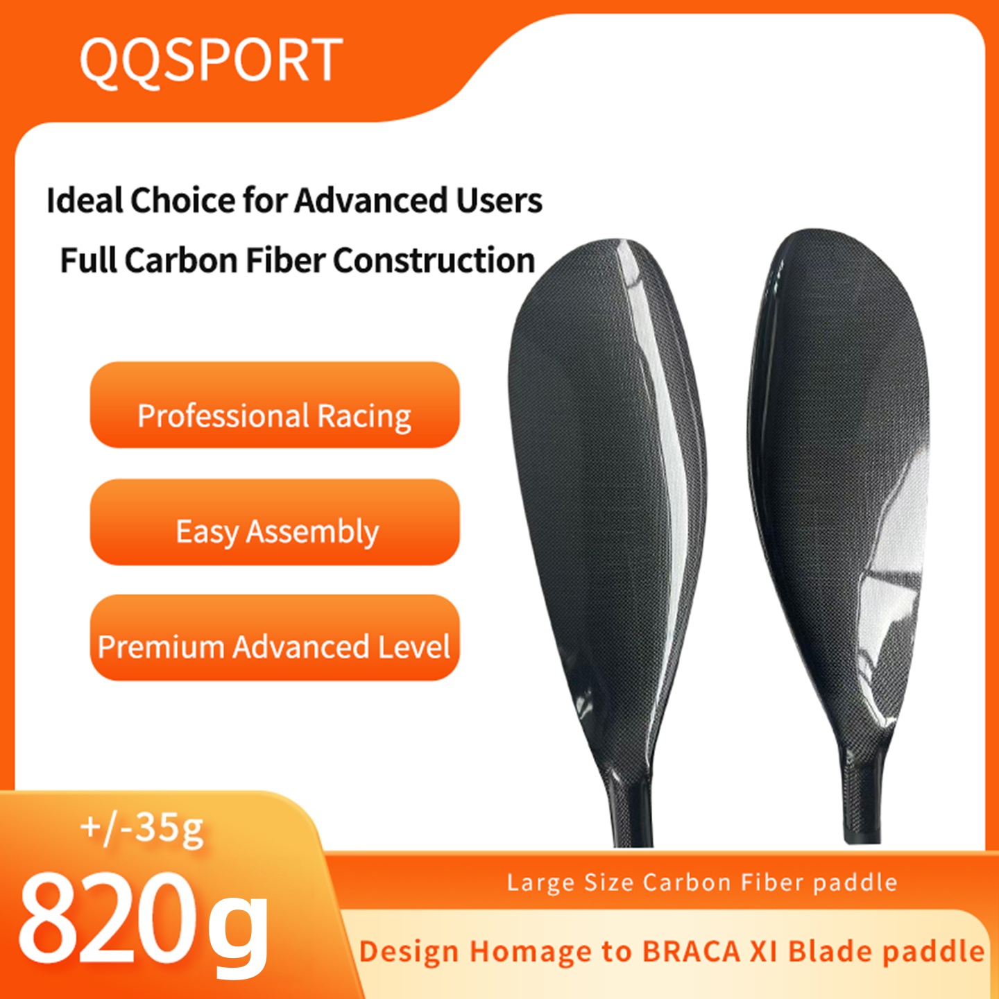 QQSPORT paddle,Carbon Fiber wi - Kayak Paddle Carbon recension och pris